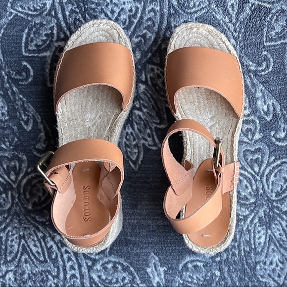 Soludos Minorca High Platform Sandal Nude Size 9 - Picture 7 of 13